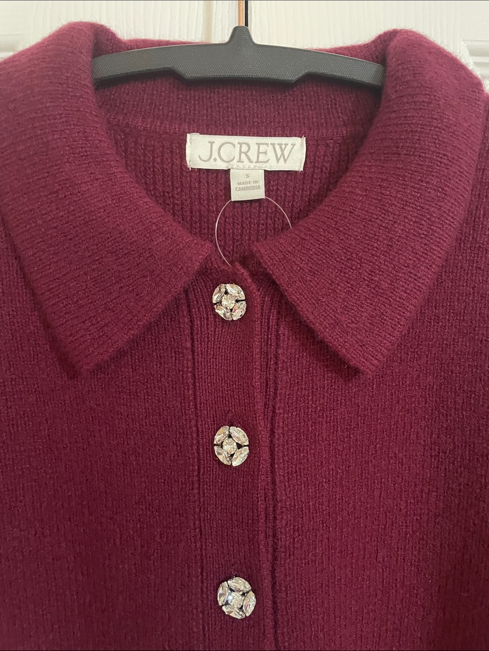 NWT - J. Crew Milano-stitch cinched-waist cardigan with embellished buttons - Picture 4 of 10